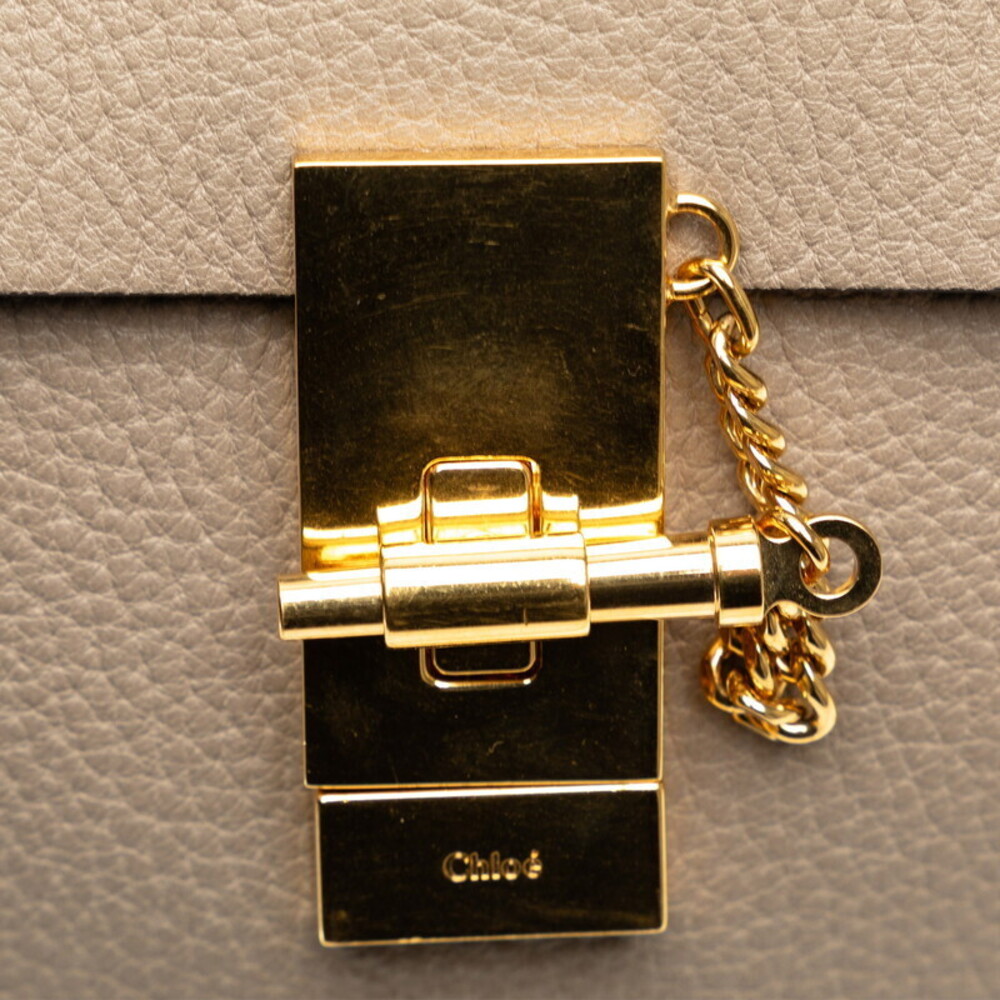 Chloe Drew chain Shoulder Bag beige gold leather - Picture 5 of 8